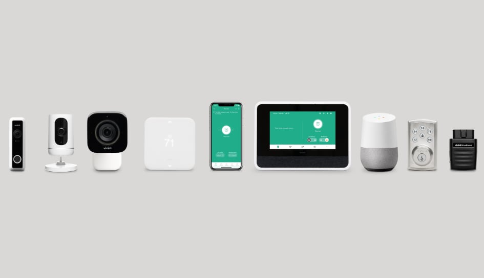Vivint home security product line in Dallas